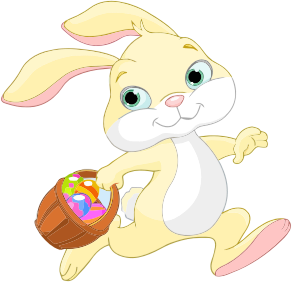 openclipart圖庫：Easter Bunny With Basket