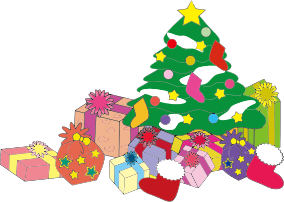 openclipart圖庫：Christmas Tree And Presents Illustration