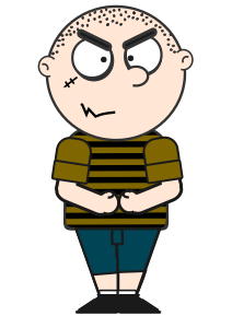 openclipart圖庫：Cartoon strange boy