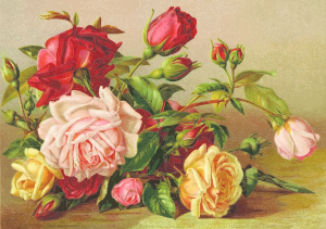 openclipart圖庫：Roses (detailed)