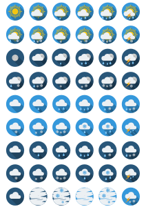 openclipart圖庫：Weather-round-icons