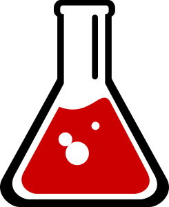 openclipart圖庫：Chemical tube, red