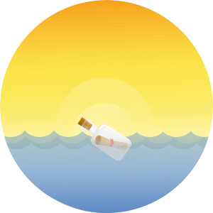 openclipart圖庫：Message in the bottle