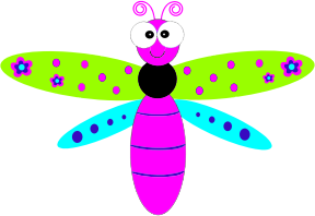 openclipart圖庫：Friendly Cartoon Dragonfly