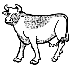 openclipart圖庫：cow - lineart