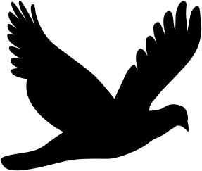 openclipart圖庫：Flying Dove Silhouette