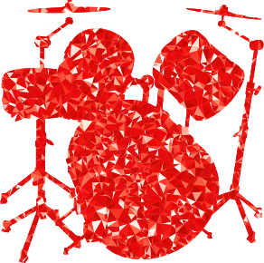 openclipart圖庫：Ruby Drums Set Silhouette