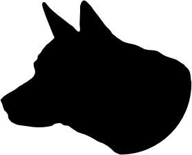 openclipart圖庫：Dog Head Silhouette