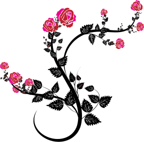 openclipart圖庫：Rose Floral Flourish
