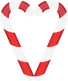 openclipart圖庫：Candy Cane Heart No Background