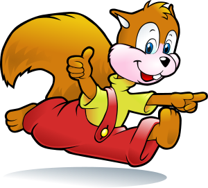 openclipart圖庫：squirrel runner
