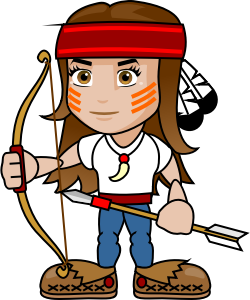 openclipart圖庫：Girl Archer