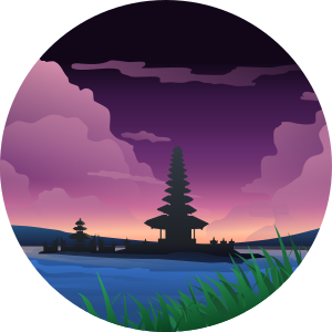 openclipart圖庫：Bedugul bali redraw