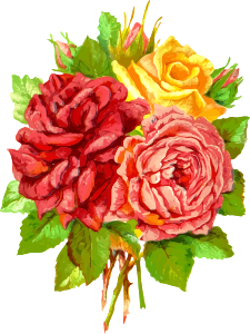 openclipart圖庫：Roses 3