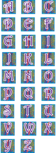 openclipart圖庫：Confetti Uppercase Alphabet Letters