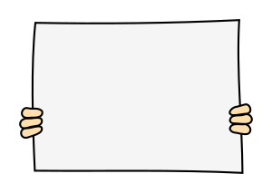 openclipart圖庫：Banner with hands
