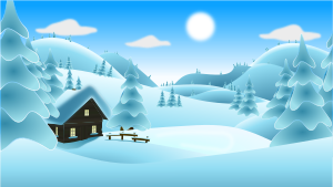 openclipart圖庫：Winter landscape no snowman