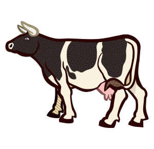 openclipart圖庫：cow2 - coloured