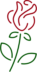 openclipart圖庫：Line Rose