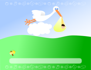 openclipart圖庫：Baby shower invitation card