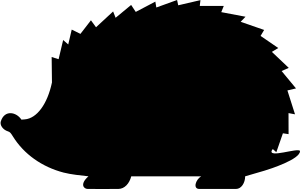 openclipart圖庫：Hedgehog Silhouette