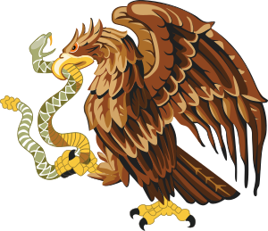 openclipart圖庫：Golden eagle with snake
