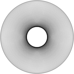 openclipart圖庫：Geometric  Line Art Torus Black
