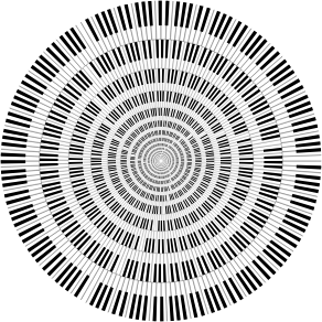 openclipart圖庫：Piano Keys Circle Vortex