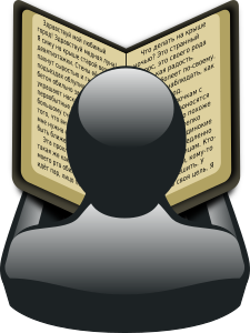 openclipart圖庫：Man with book 1