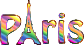 openclipart圖庫：Prismatic Paris Typography No Background