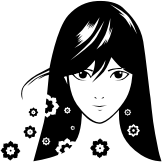 openclipart圖庫：Manga Girl Silhouette