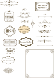 openclipart圖庫：Vintage text box and dividers