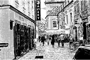 openclipart圖庫：A Street in Bratislava