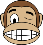 openclipart圖庫：Monkey Emoji - Wink Face