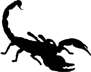 openclipart圖庫：Scorpion Silhouette