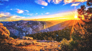 openclipart圖庫：Medium Poly Mountain Sunrise