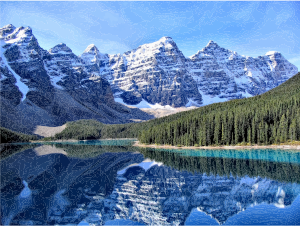 openclipart圖庫：Canadian Rockies Moraine Lake