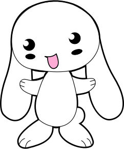 openclipart圖庫：Cute Cartoon Bunny
