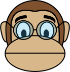 openclipart圖庫：Monkey Emoji - Smart