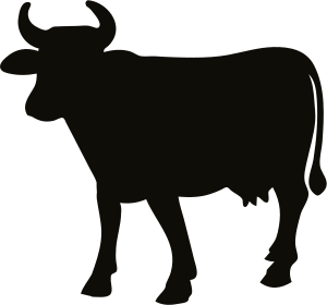 openclipart圖庫：Cow silhouette