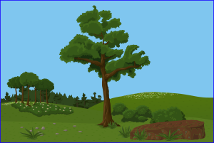 openclipart圖庫：Pleasant meadow scene