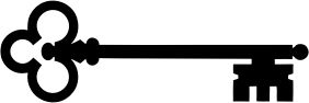 openclipart圖庫：Skeleton Key Silhouette