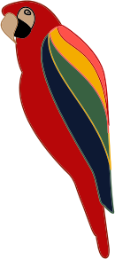 openclipart圖庫：Stylized Parrot