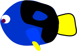 openclipart圖庫：Regal Blue Tang - "Dorothy"