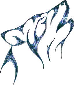 openclipart圖庫：Shadow Tribal Wolf No Background