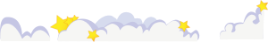 openclipart圖庫：Cute cartoon clouds with stars