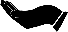 openclipart圖庫：Cupped Hand Silhouette