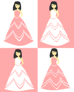 openclipart圖庫：Party Dress and Wedding Gown