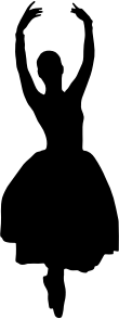 openclipart圖庫：Elegant Ballerina Silhouette