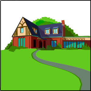 openclipart圖庫：Architetto -- Casa in campagna